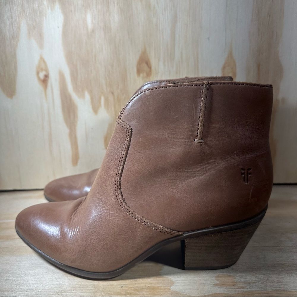 Frye Jennifer Brown Leather Ankle Boots Women’s Size 7